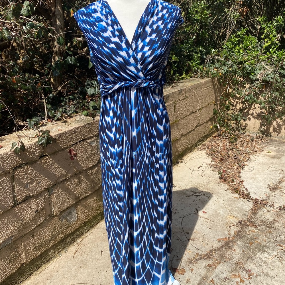 Chico's Size 0 Sleeveless Maxi Dress Empire Twist